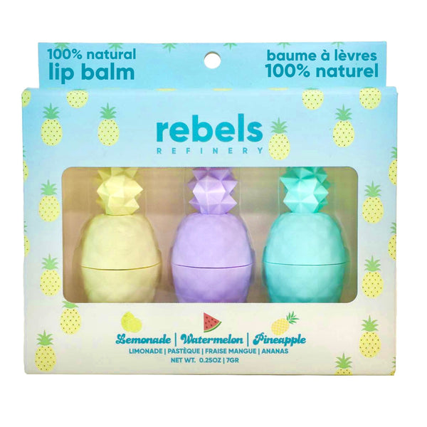 Pineapple Lip Balm - Gift Set (Lemonade/Watermelon/Pineapple)