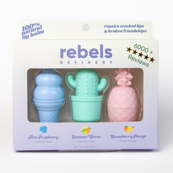 【リフレッシュ&リラックス】ミントハペ、ラベンダーハペセット（計6g 各3g） Best Seller Lip Balm Gift Set – Rebels Refinery Inc