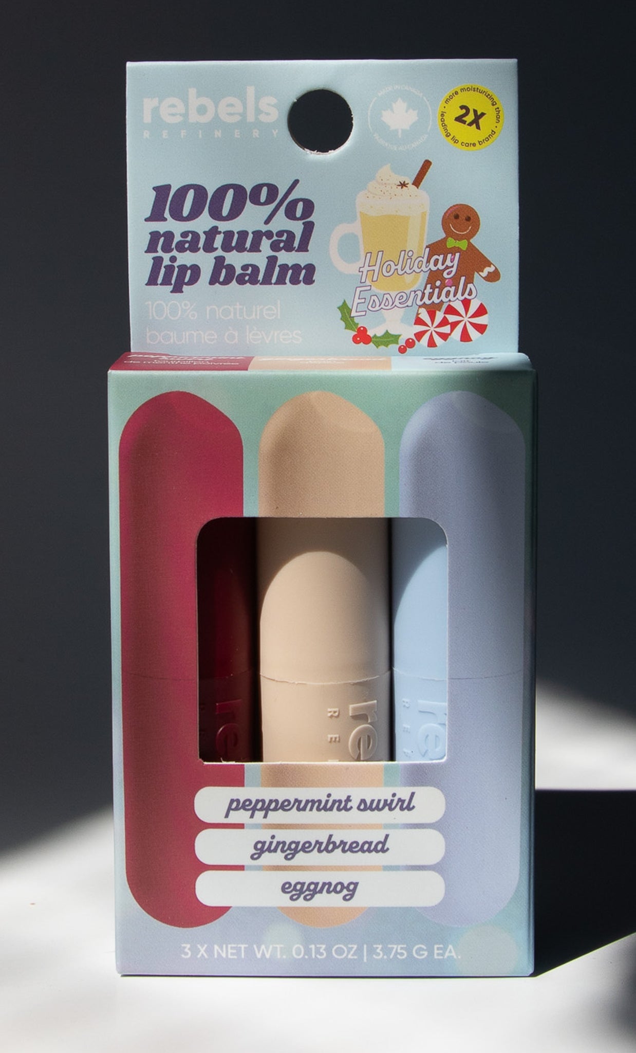 チュビリップス錦&ベルダンディ錦&リトルジェム紅錦&紫麗殿錦&オルペット錦 🍪🎅 Holiday Treats Lip Trio — Egg Nog, Gingerbread & Peppermint